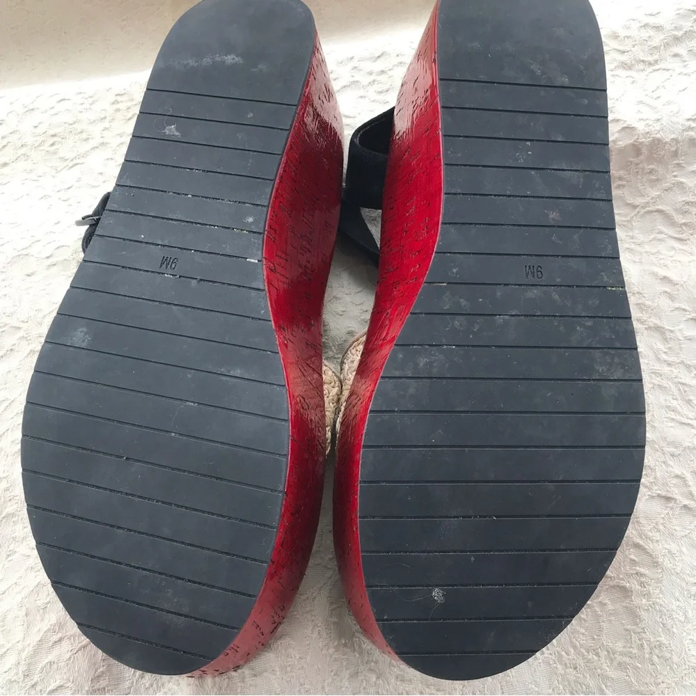 Kenneth Cole Danton platform shoes red/black straps size 9M - Picture 4 of 16